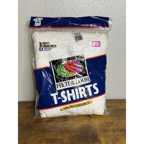 Fruit of the Loom Other - VTG Mens Fruit Of The Loom 3 Pack White Cotton Tshirts XL NWT Undershirt